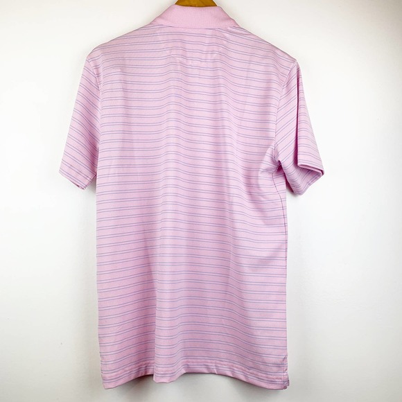 BROOK BROTHERS Pink Blue Striped Polo Shirt S NEW - Picture 2 of 9